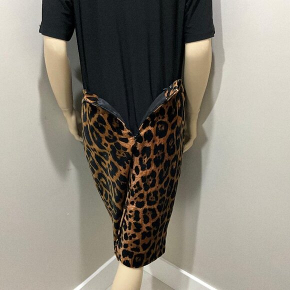 Talbots Leopard Print Velvet Pencil Skirt NWOT Size 6 - Picture 6 of 7